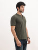 Classic Slim Fit Tipping Collar Polo T-Shirt | Olive