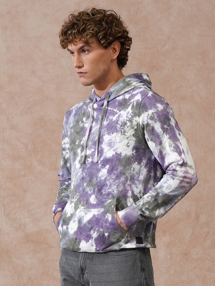 Tie Dyed Hoodie | Purple
