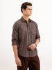 Regular Fit Checkered Shirt  | Brown