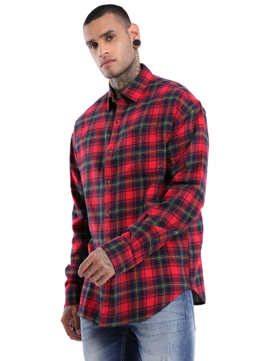 Classic Red Full Sleeve Basic Shirt