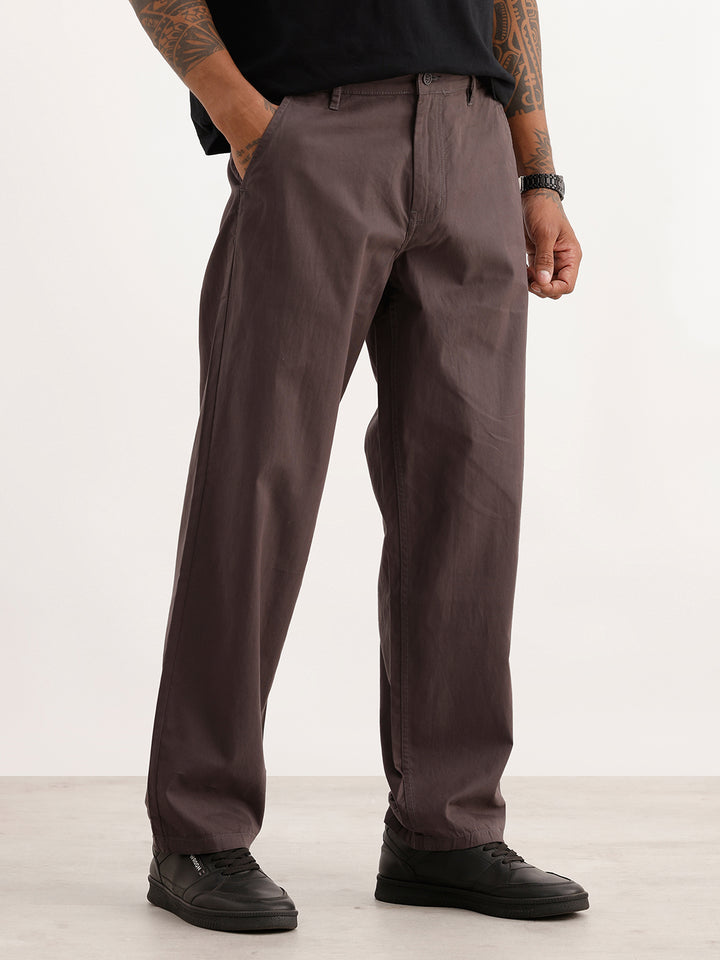 Solid Loose Fit Trouser | Grey