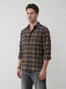 Classic Regular Fit Checkered Shirt | Brown