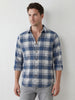 Regular Fit Checkered Shirt | Blue