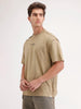 Oversized Cut & Sew T-Shirt | Khaki