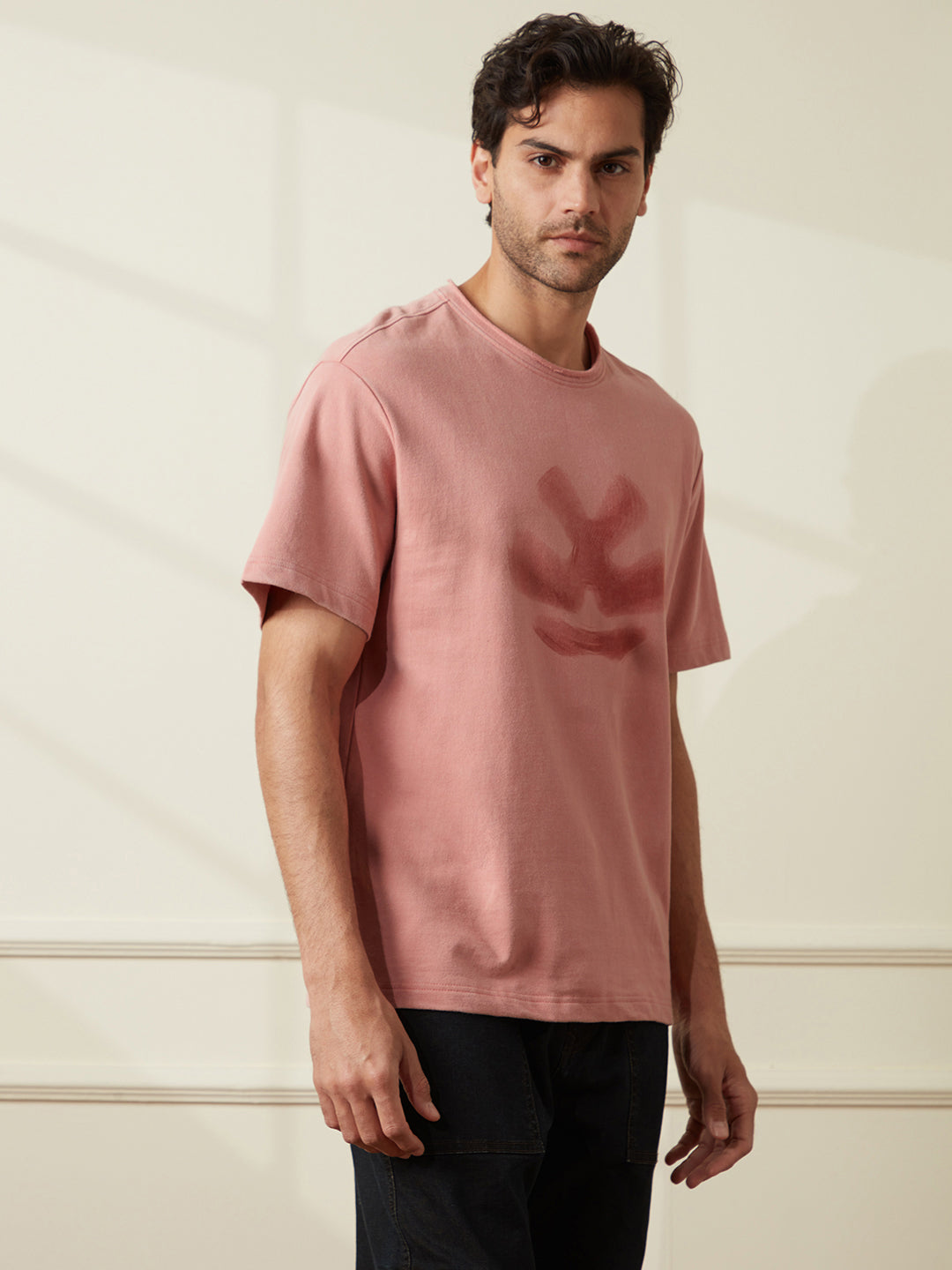 Logo Blur Washed Pink T-Shirt