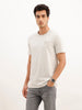 Slim Fit Placement Printed T-Shirt | Grey
