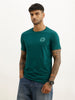 Classic Slim Fit Placement Printed T-Shirt | Dark Green