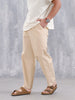 Men's Casual Loose Fit Tapered Trouser | Beige