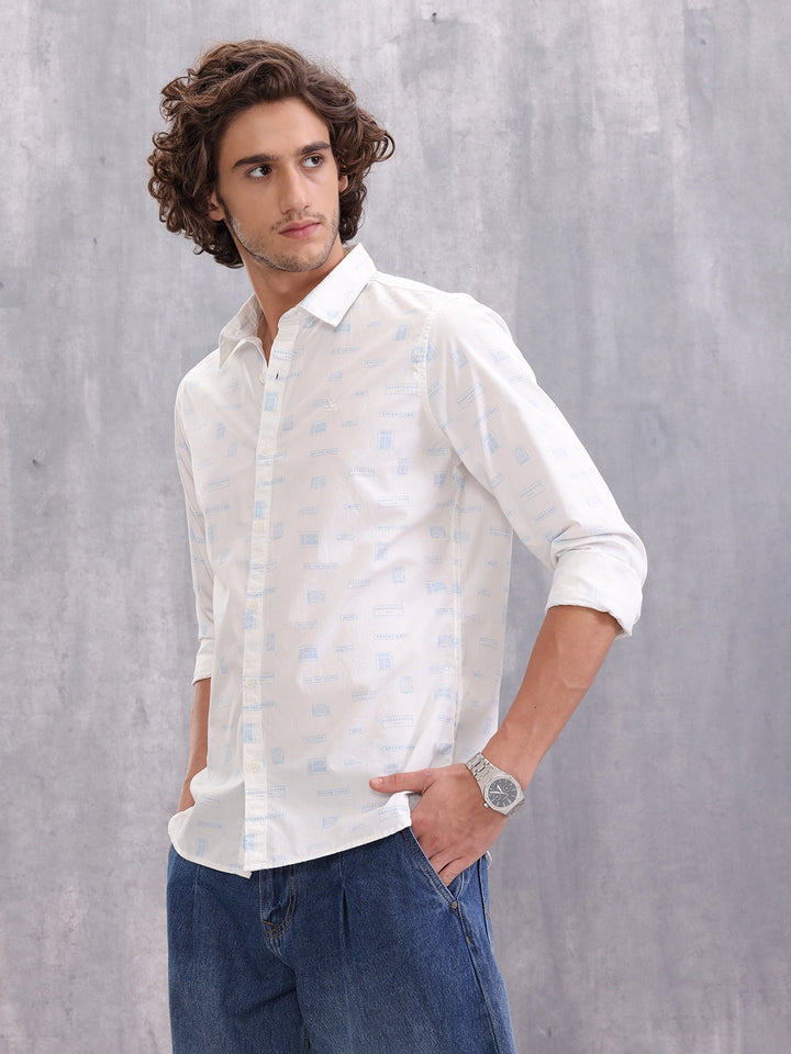 Graphic Aop Shirt | White
