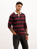 Regular Fit Full Sleeve Polo T-Shirt | Maroon