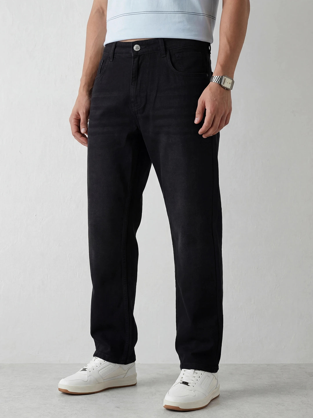 Solid Anti Fit Denim Jeans | Dark Blue