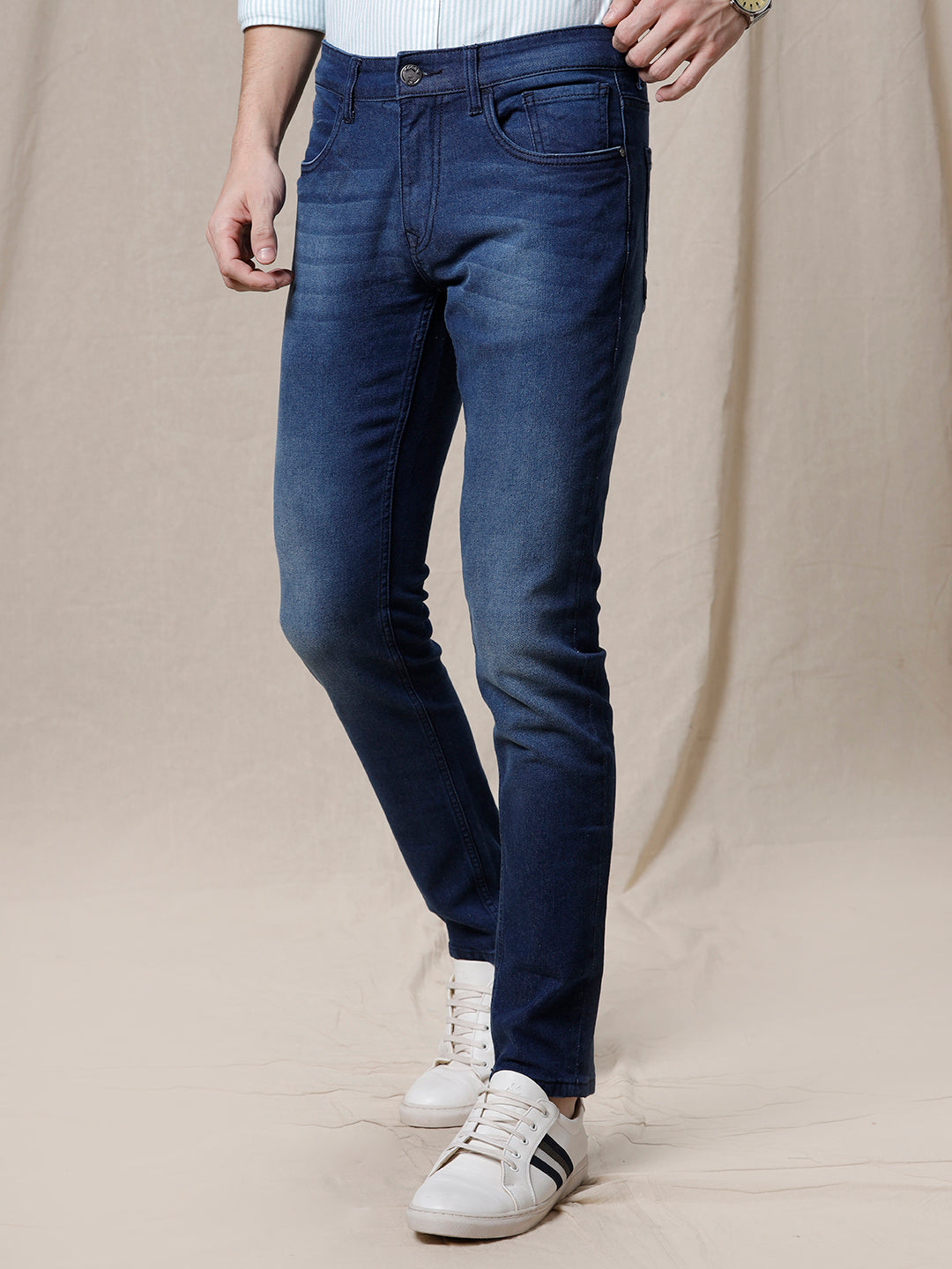 Medstone Blue Tapered Jeans