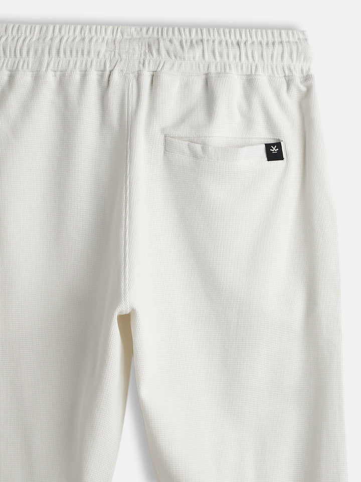 Solid Beige Regular Fit Jogger