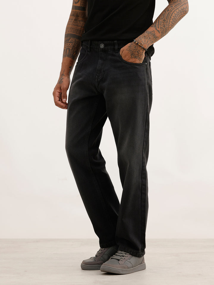 Faded Anti Fit Denim Jeans | Black