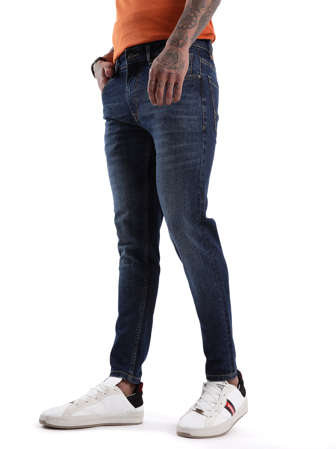 Indigo Darkstone Skinny Cropped Jeans