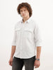 Slim Fit Double Pocket Shirt | White