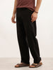 Classic Solid Loose Fit Trouser | Black