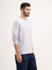 Oversized Textured Full Sleeve T-Shirt | Purple
