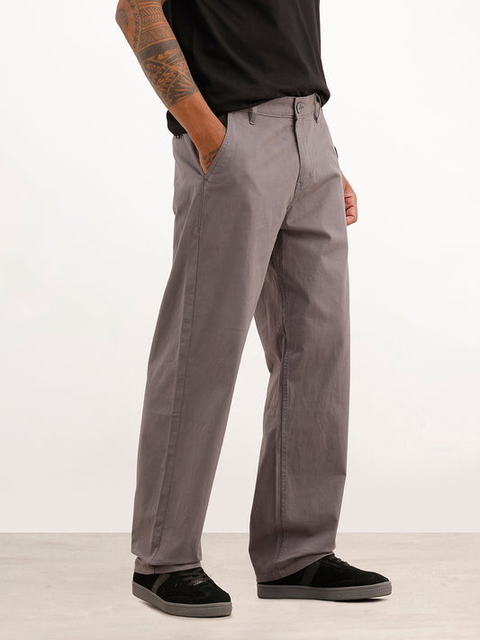 Solid Loose Fit Trouser | Dark Grey