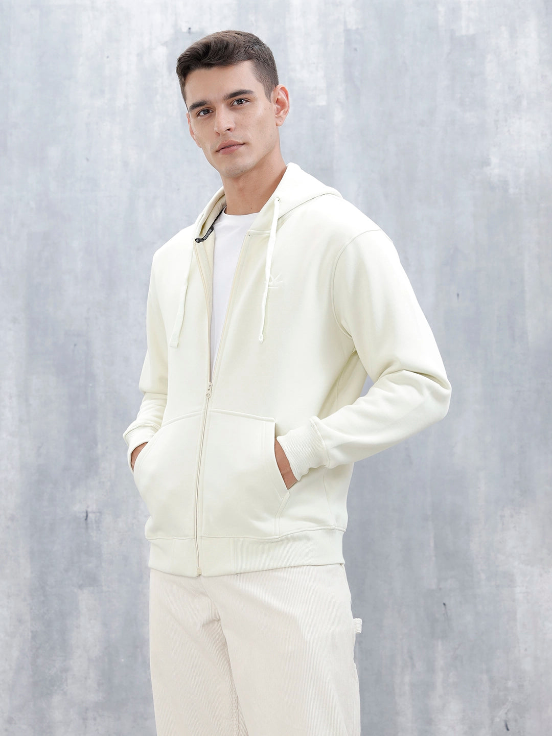 Men’s Solid Zip-Up Hoodie Sweatshirt | Aloe Wash