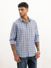 Regular Fit Checkered Full Sleeve Shirt | Blue