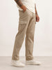 Solid Straight Fit Cargo Trouser | Khaki