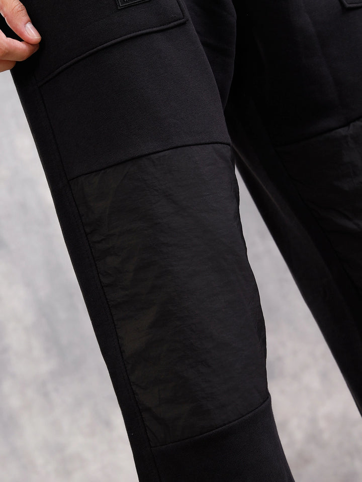 Tonal Colourblock Comfort Fit Jogger | Black