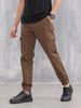 Cotton Stretch Cargo Jogger I Brown