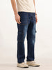 Classic Relaxed Fit Denim Cargos | Dark Blue