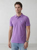 Elevated polo tee with Embroidered Detail I Lavender