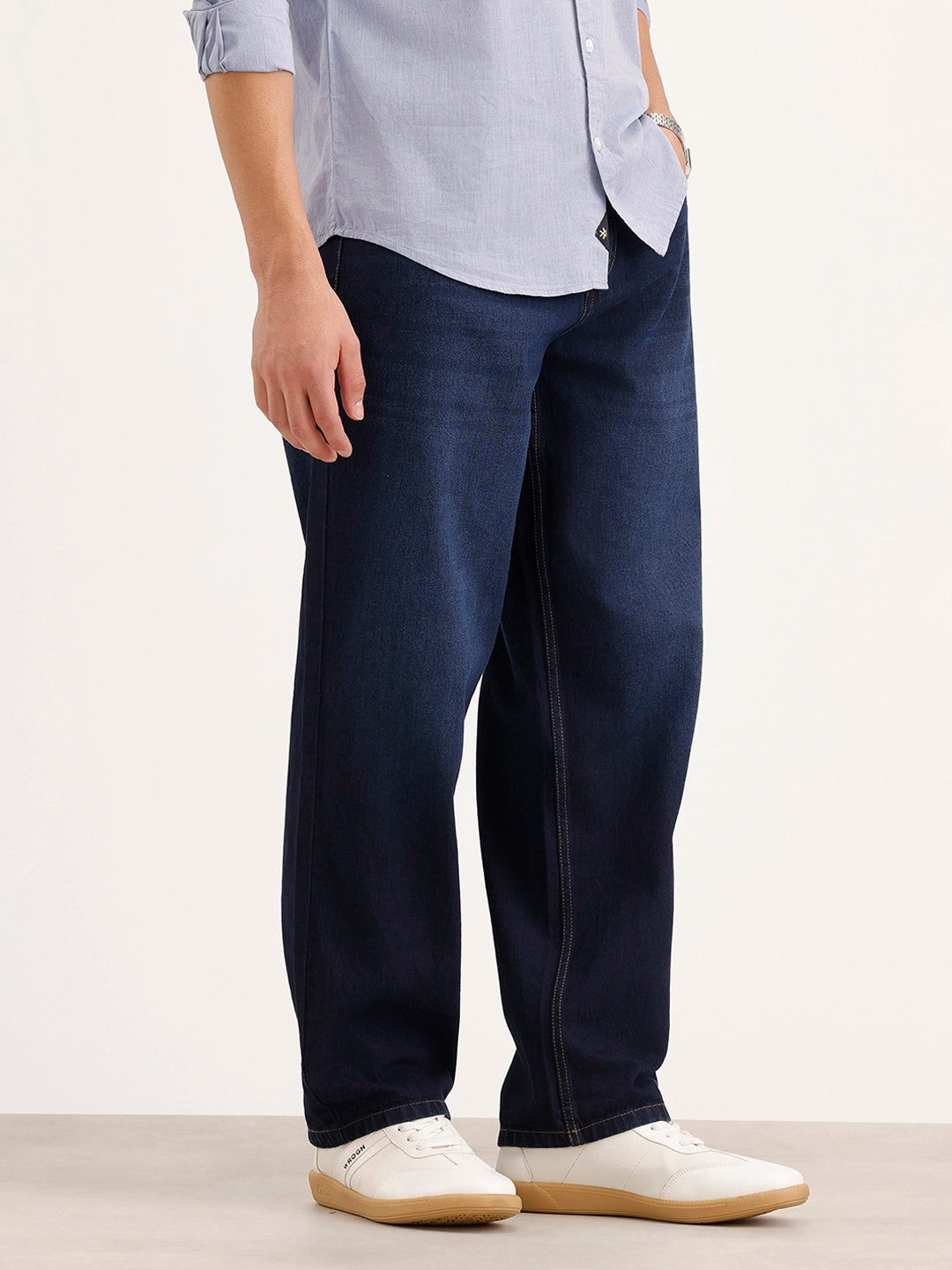 Loose Fit Denim Jeans | Dark Blue