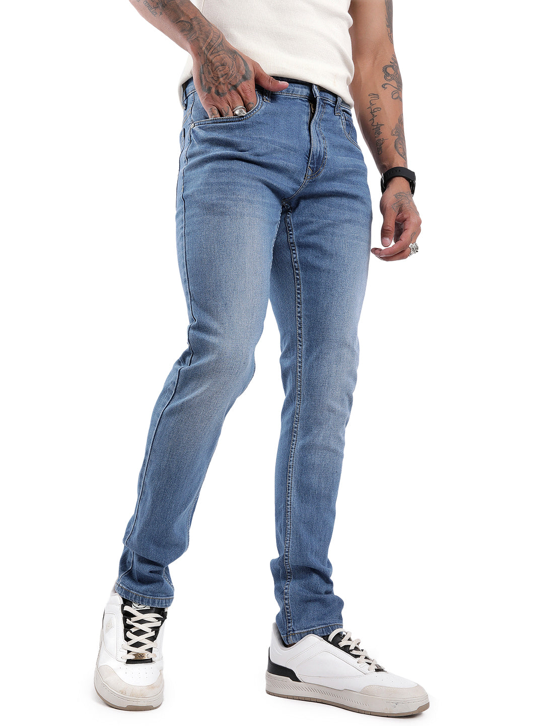 Elite Blue Five Pocket Jeans