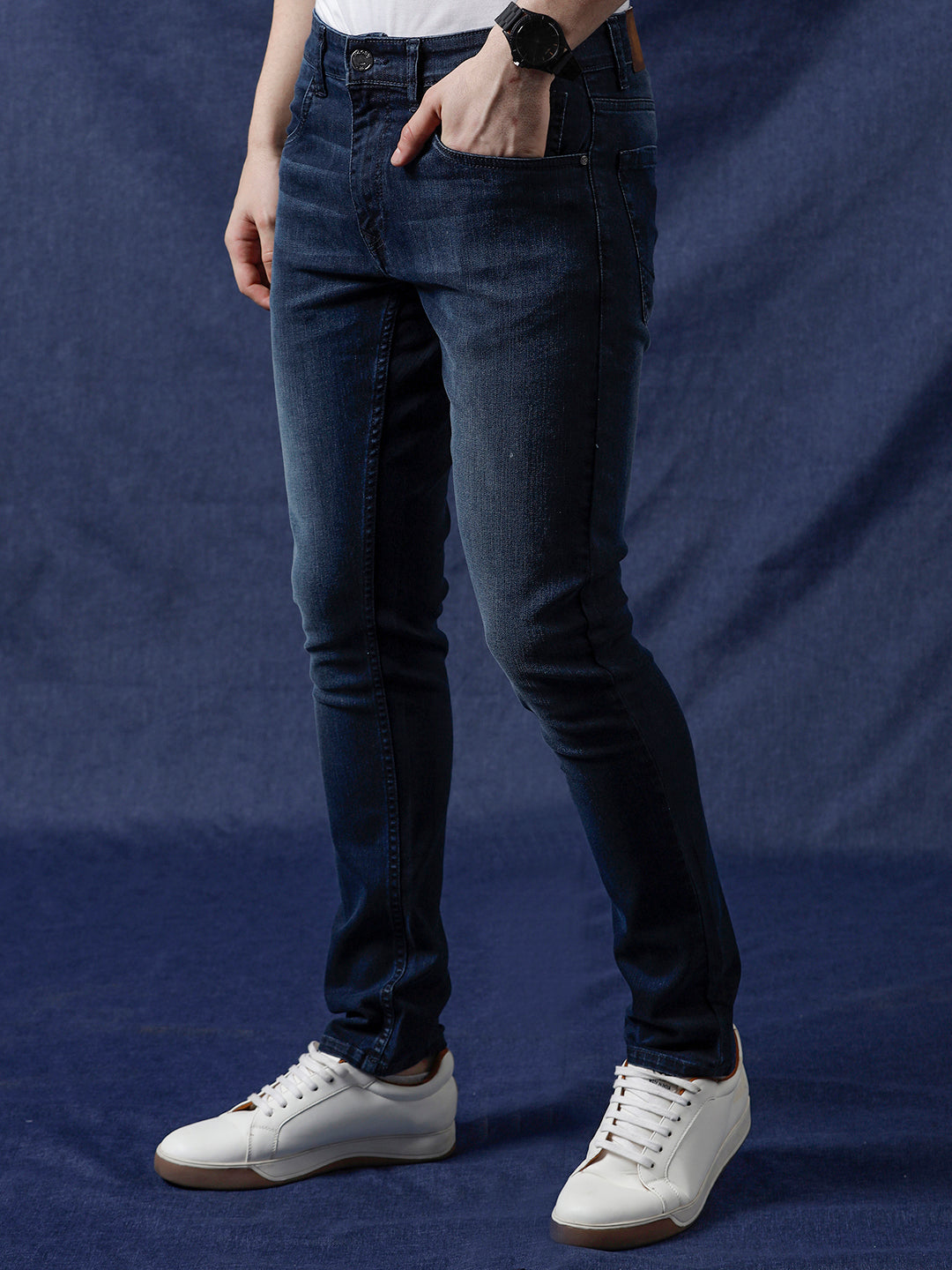 Midnight Solid Casual Jeans