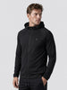 Hooded Zipper Sweatshirt | Active | Black