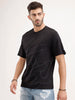 Placement Printed T-Shirt | Black