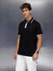 Signature Trim Detail Polo Shirt | Black