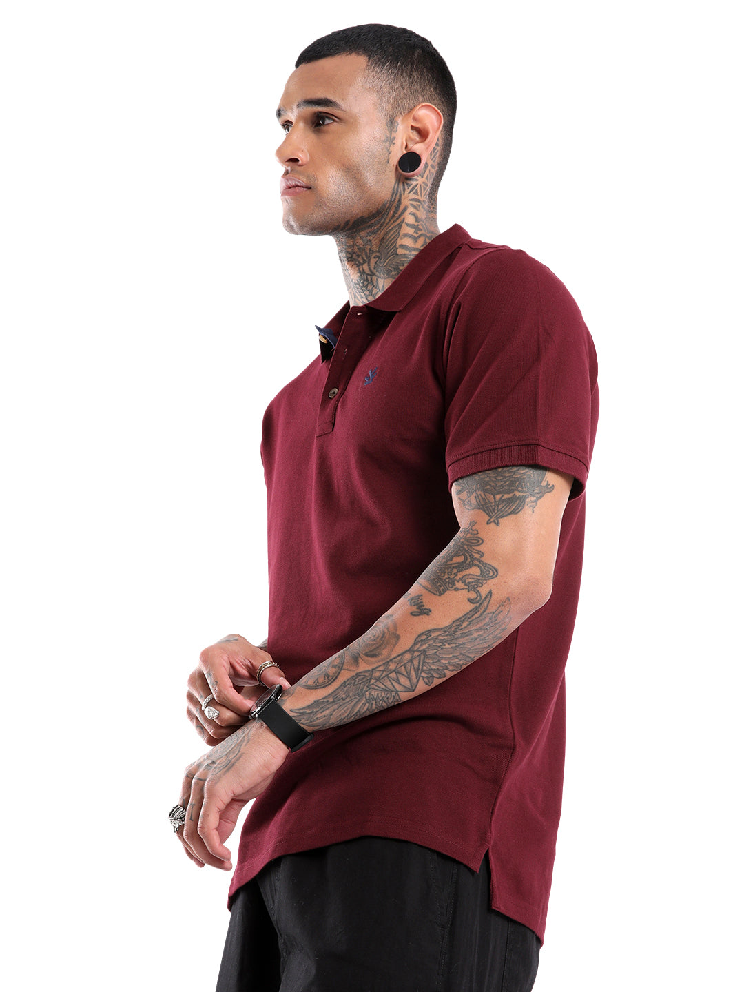 Solid Maroon Timeless Polo T-Shirt