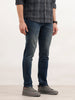 Classic Slim Fit Faded Denim Jeans | Blue