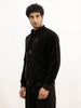 Solid Slim Fit Bomber Jacket | Black