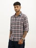 Classic Slim Fit Checkered Shirt | Maroon