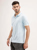 Solid Contrast Sleeves Polo T-Shirt | Light Blue