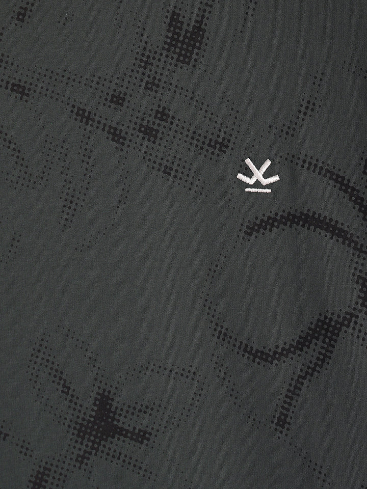 Oversized Floral AOP T-Shirt | Charcoal