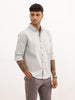 Regular Fit Textured Full Sleeve Shirt | Grey | WWSH9184F