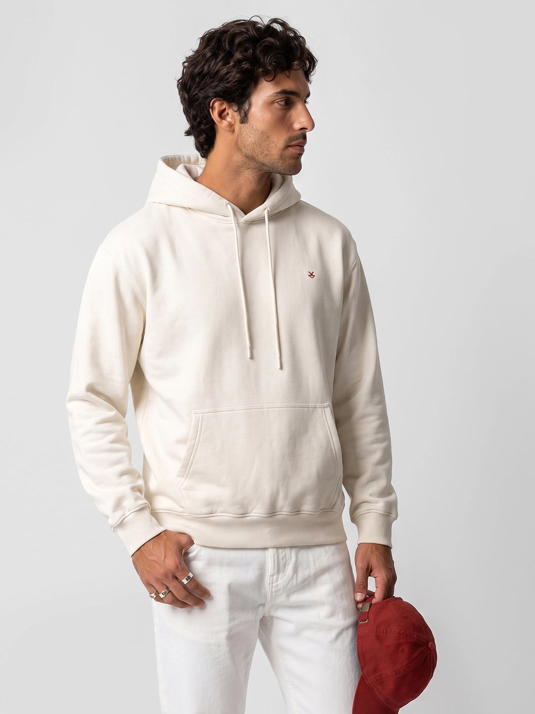 Classic Back Printed Hooded Sweatshirt | Teal | WTSS7276M