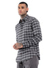 Charcoal Checked Slim Fit Shirt