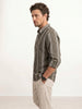 Slim Fit Striped Shirt | Brown