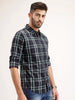 Regular Fit Checkered Shirt | Green