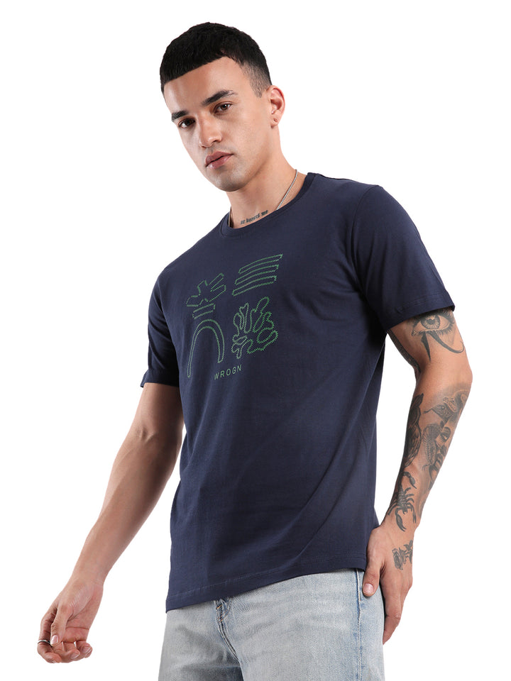 Wrogn Stitch Printed T-Shirt