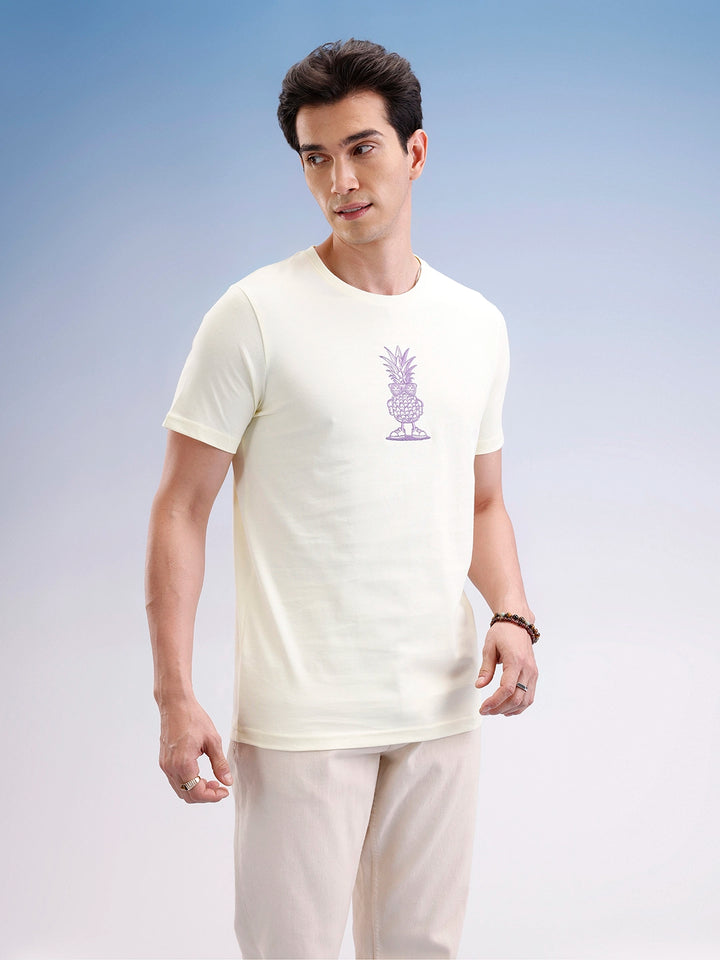 Slim Fit Classic Embroidered T-Shirt  | Yellow