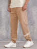 Cut&Sew Comfort Fit Jogger With Hd Print | Brown